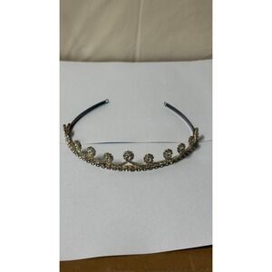Vintage Rhinestone Tiara Headband Sparkling Crystal Pageant Costume